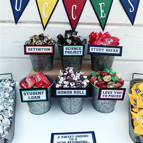 candy buffet graduation party|clever candy sayings for graduation.